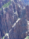 Joint patterns in cliff at Black Canyon of the Gunnison National Park