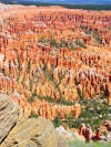 Hoodoos formed by erosion along joints at Bryce Canyon National Park in Utah