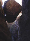 Fallen boulder in Pinnacles National Monument