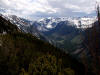 U shaped valley in Beartooth Mtns
