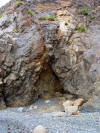 Fault line in wave-cut cliff