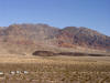 Fault scarp and linear basalt cones at south end of Death Valley
