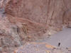 Detachment fault surface near Natural Bridge, Death Valley