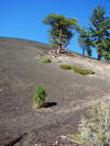 Barren cinder slope at Cinder Butte at Lava Beds National Monument