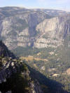 Yosemite Falls (dry) from Taft Point, showing the old channel
