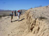Vertical scarp formed during the 1992 Landers earthquake, after eleven years of desert erosion